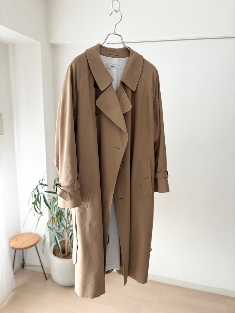 ジャケット・アウター Double Cloth Peach Trench Coat #size1