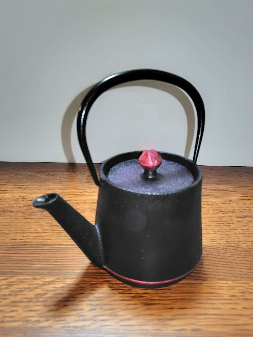 (株)及富　南部鉄器製 黒急須 ステンレスフィルター付き