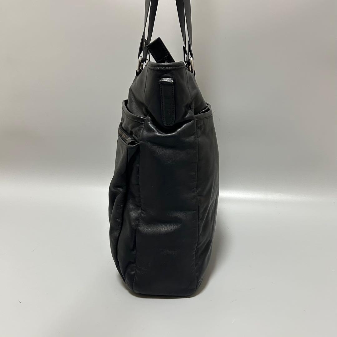 PRADA プラダ ハンドバッグ トートバッグ エンボスロゴ ブラックDMK専用