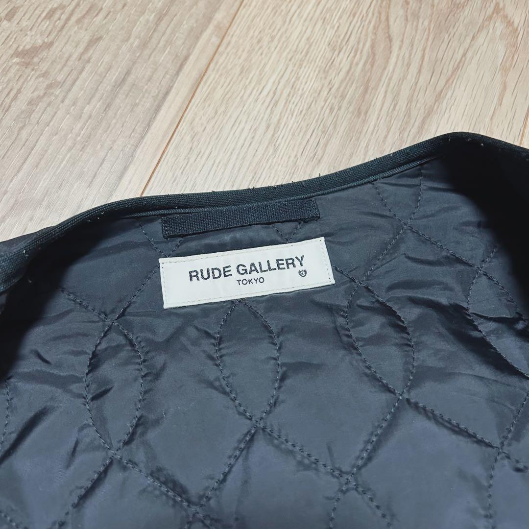 【美品】RUDE GALLERY ブラック キルト ジャケット サイズ３