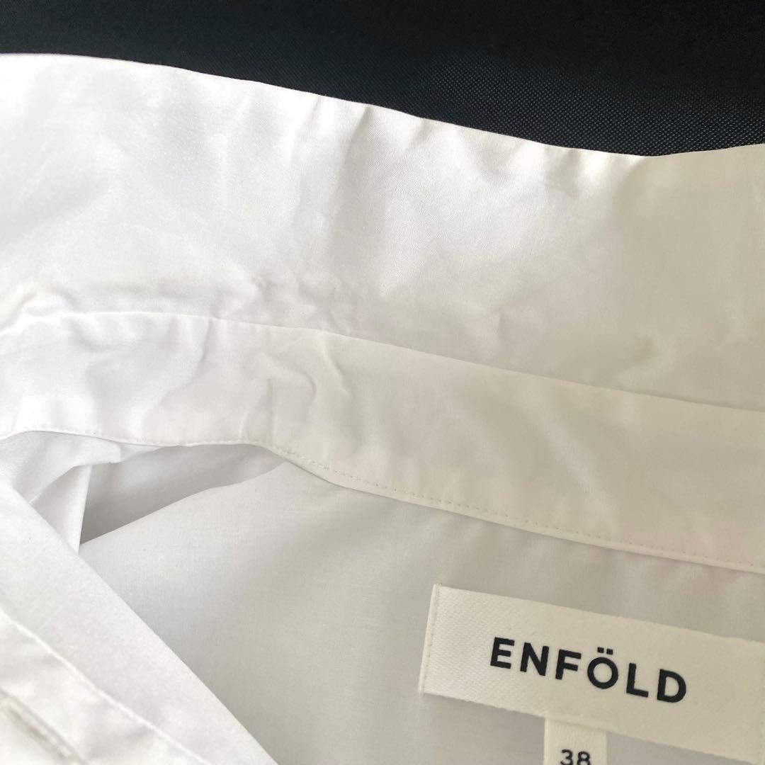 美品 エンフォルド ENFOLD ハーフスリーブシャツ ホワイト 38