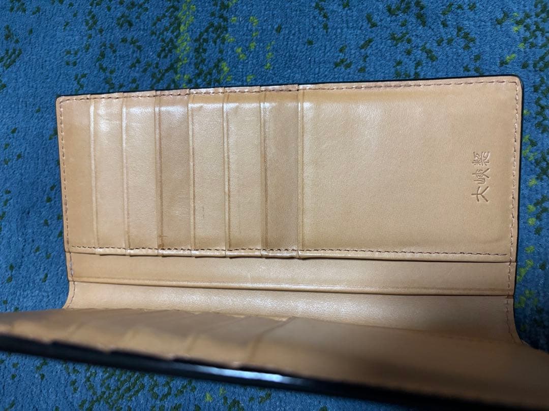 大峽製鞄(おおばせいほう)コードバン長財布(ブラック)