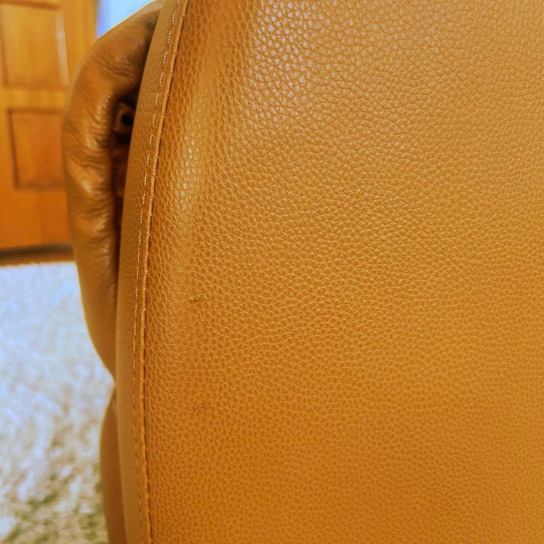 ニトリ リクライニングソファ 1人掛け レザー キャメル 本革 電動