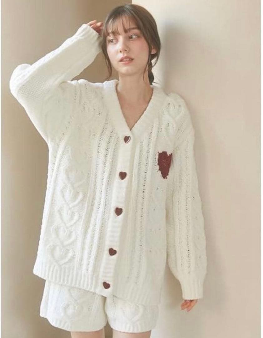 Valentine ハートアランカーディガン