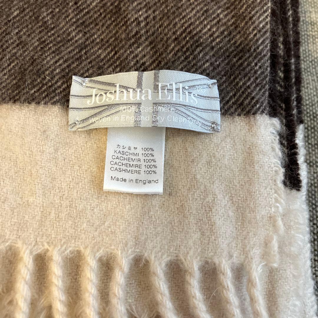 ジョシュアエリス Joshua Ellis カシミヤ大判ストール