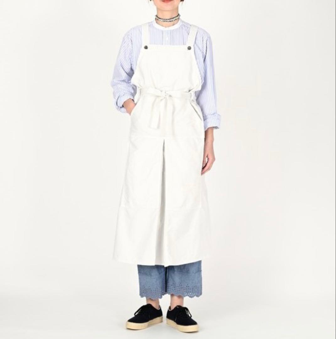 ●ほぼ未使用品●45R 45rpm●麦サテンのエプロンドレス ワンピース カーキ