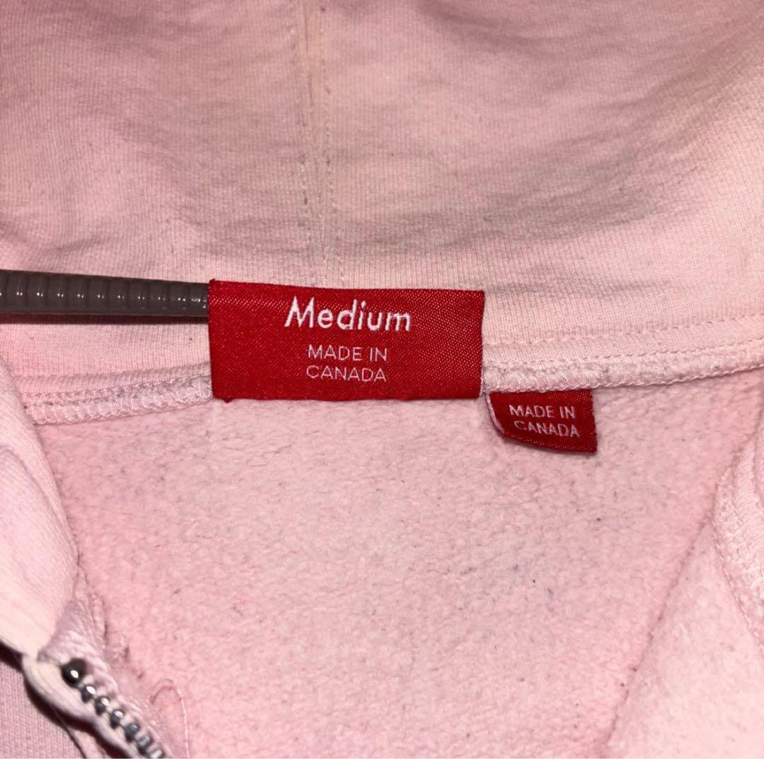supreme フルジップパーカー　ピンク　フーディ　zip シュプリー