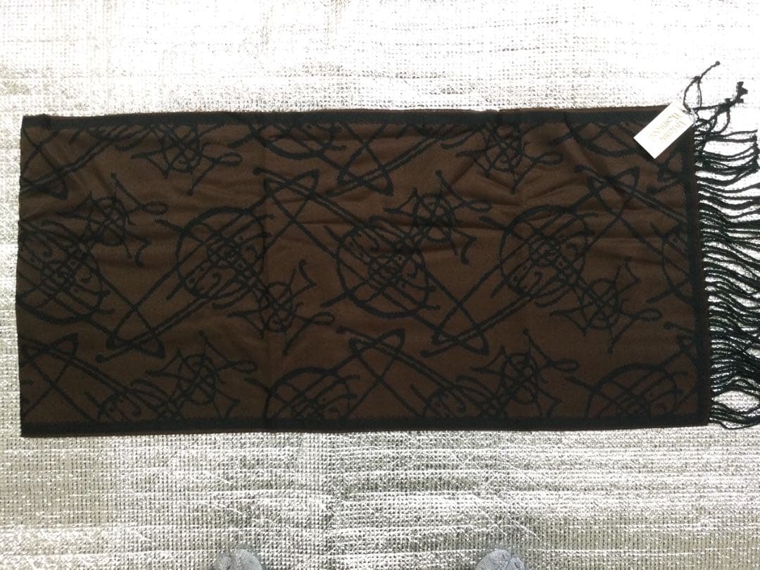 期間限定値下げ　ヴィヴィアンウエストウッド　総柄オーブ　マフラー　リバーシブル