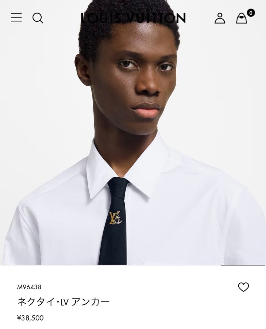 ルイ ヴィトン ネクタイ・LV アンカー 新品 未使用