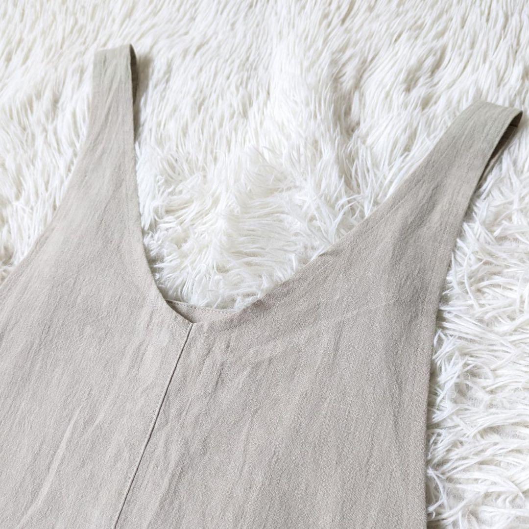 HUIS./遠州織物　509 やわらかシーチングコットンオーバーオール　Free