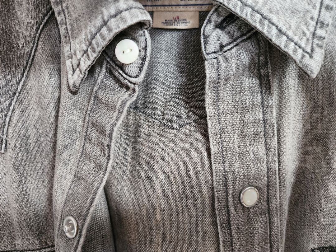Polo Ralph Lauren デニムシャツ 長袖　US L サイズ　グレー