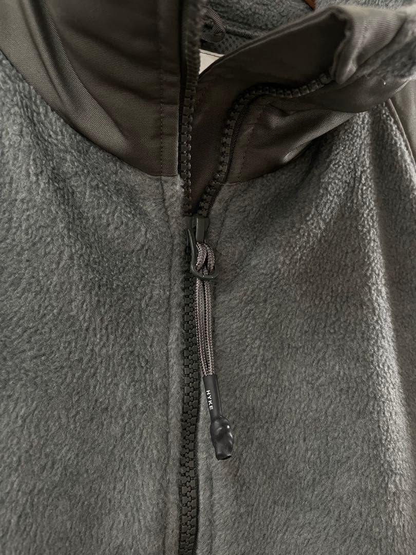 HYKE ハイク　フリースコート　ロング　美品　オリーブ