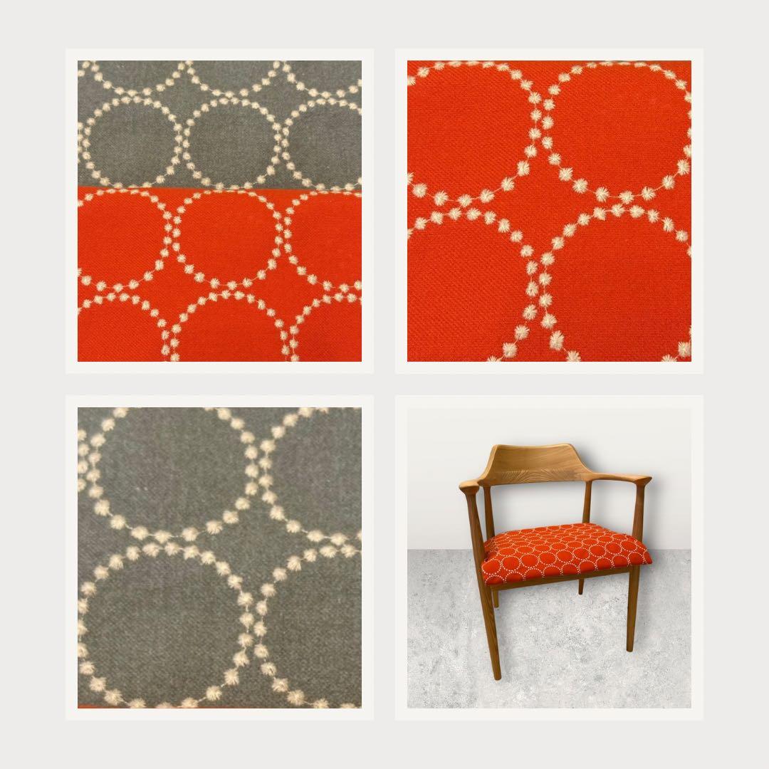 ミナペルホネン生地使用チェア　ダイニングチェア　イス　椅子　家具　カラー：カーキ