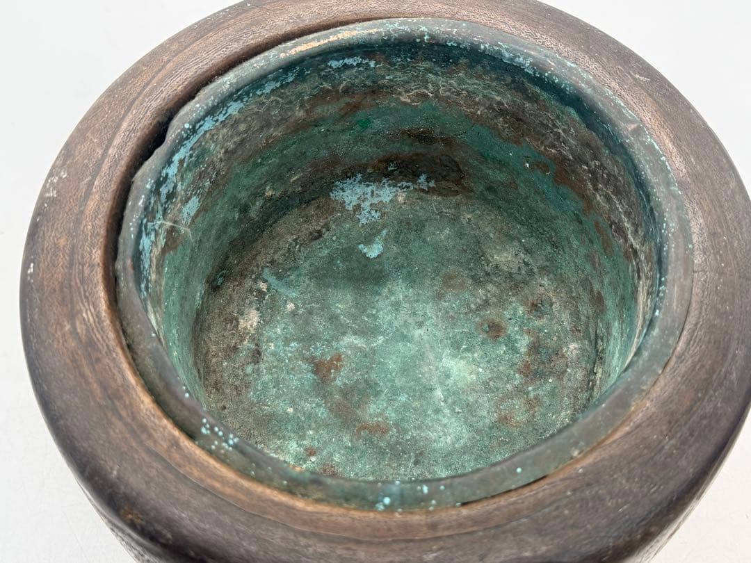 桐手銅芯炙りペア　秋草鶉紋　乾漆　茶道具　送料込み260202