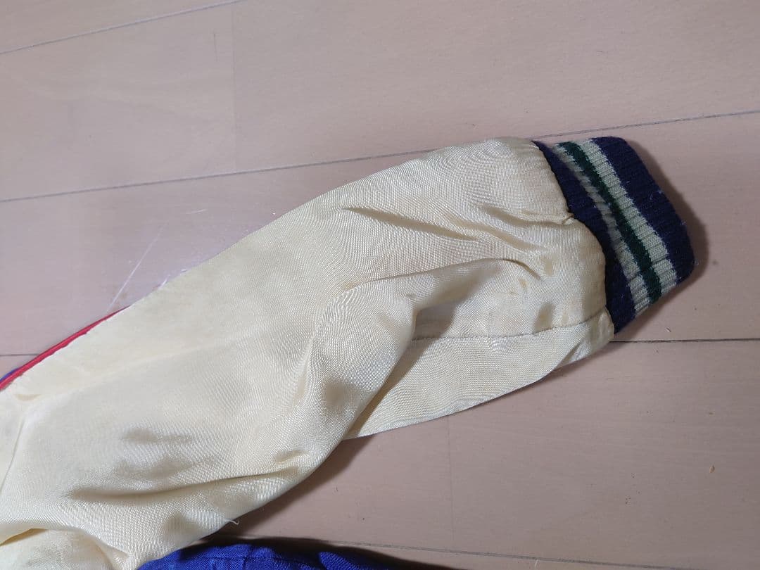 値下2　スカジャン　CROPPED HEADS　クロップドヘッズ　M 青