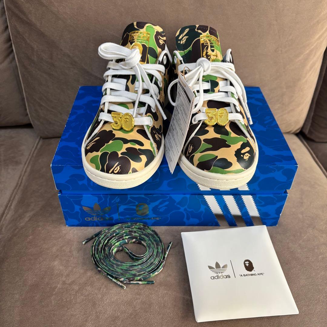 新品 A BATHING APE adidas STAN SMITH 23.0