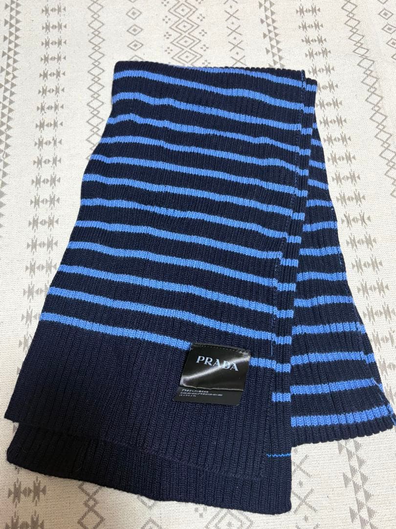 PRADA ストライプ ニットマフラー