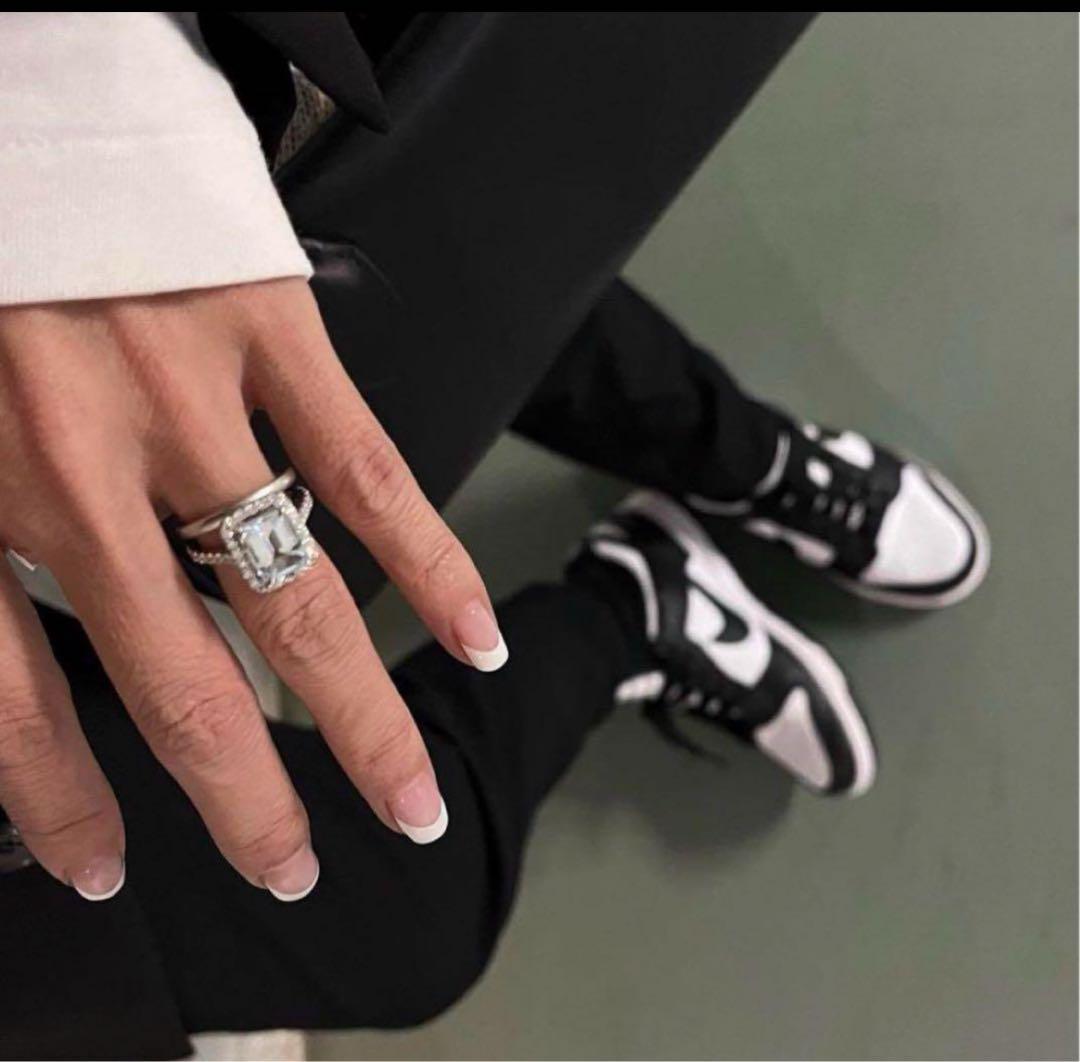 ナイキ ダンクロー パンダ 白黒　24cm おしゃれ　ナイキスニーカー