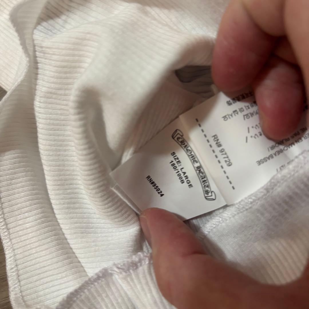 ワ*シ様 クロムハーツ ホワイト タンクトップ Lサイズ