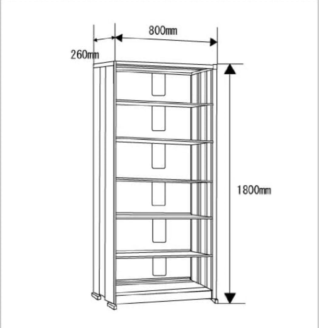 クールラック6段　本棚　ブラック　美品