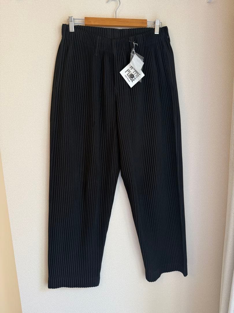 3(L)オムプリッセ　HOMMEPLISSE パンツ　イッセイミヤケ　BLK