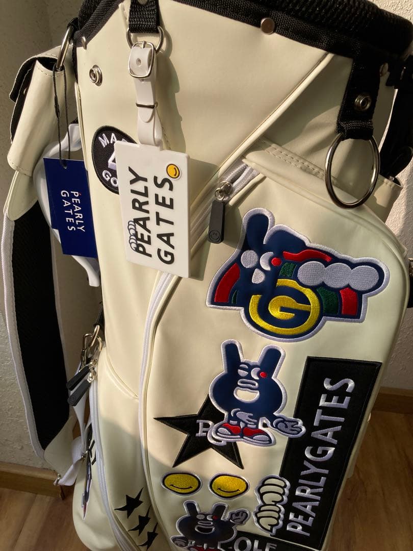 PEARLY GATES キャディバッグ ホワイト ゴルフバッグ スタンドバッグ