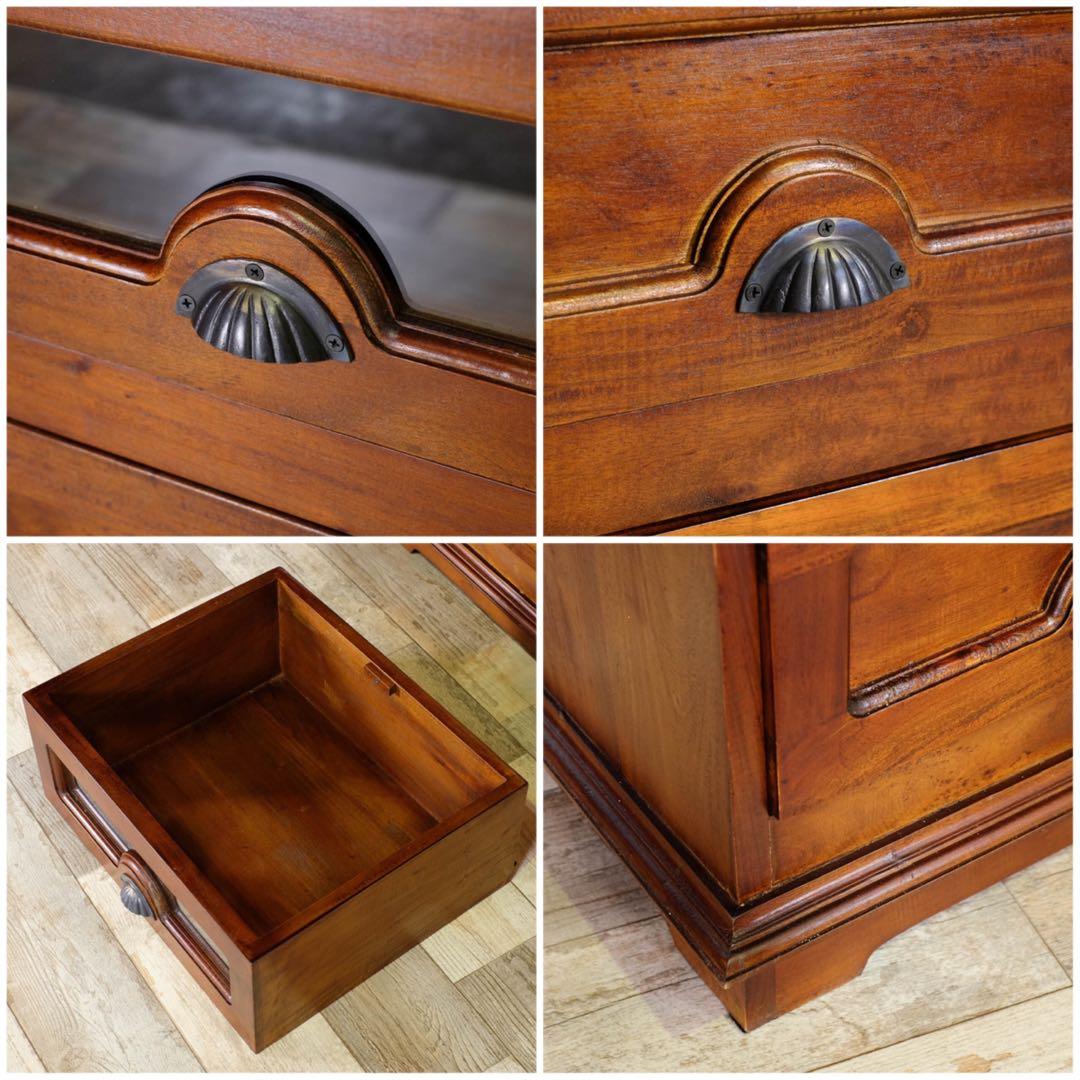 H 新品 アジアン チェスト L カントリー サイドボード 収納 アンティーク