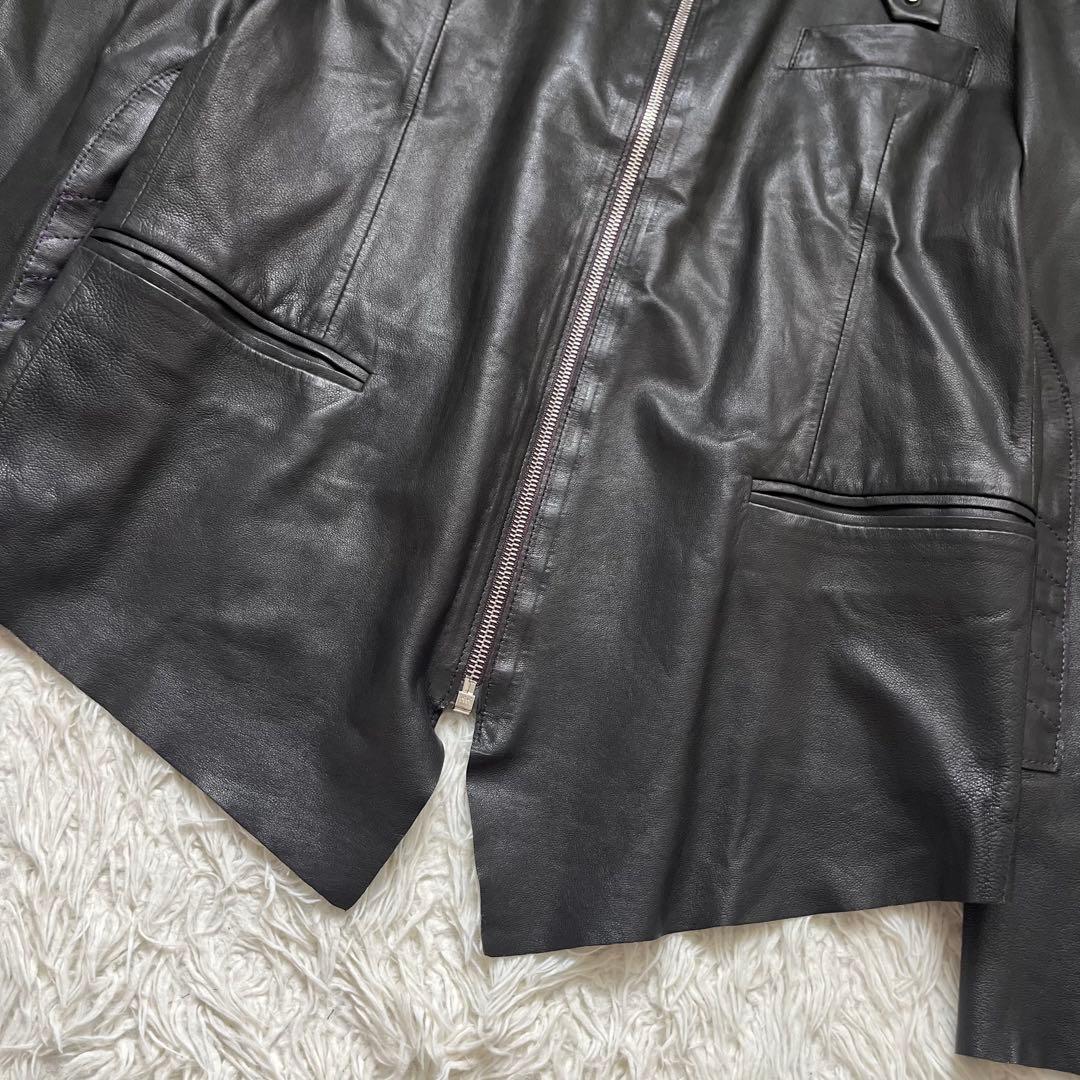 希少 Paul Smith ハイネック レザー ジャケット ファーストライン　M