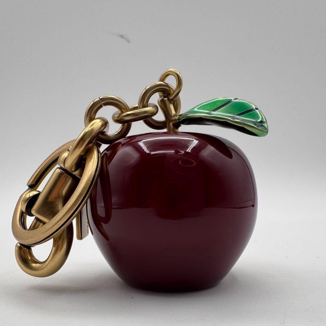 【美品 希少】COACH コーチ アップルチャーム キーリング りんご
