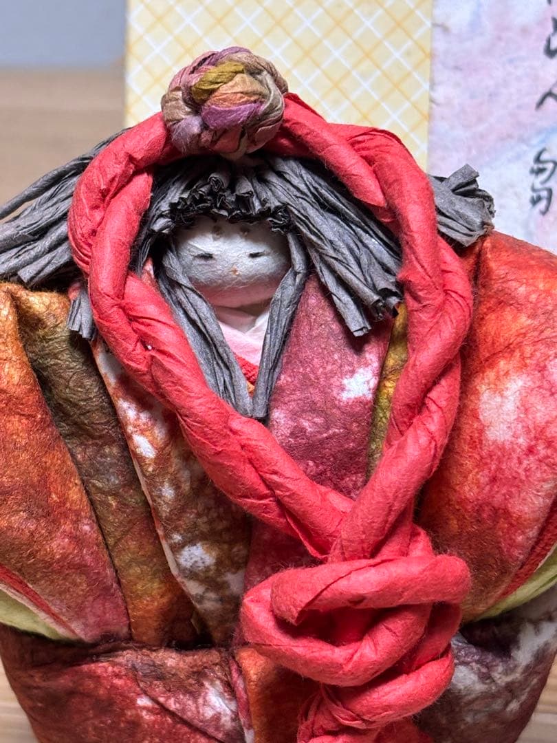 倭紙芸ひなび式和紙人形　わらび雛 　　　　　　　作家　加賀美和枝さんの作品