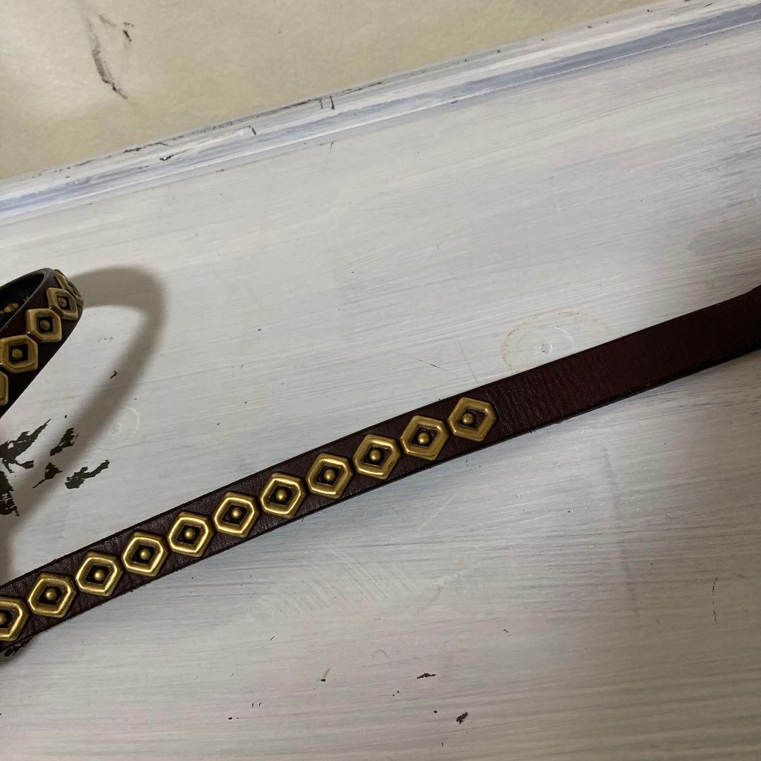 レザー　スタッズ　エイプ　ゴールド　ベルト　アーカイブ