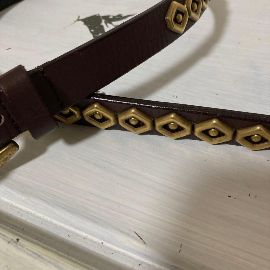 レザー　スタッズ　エイプ　ゴールド　ベルト　アーカイブ