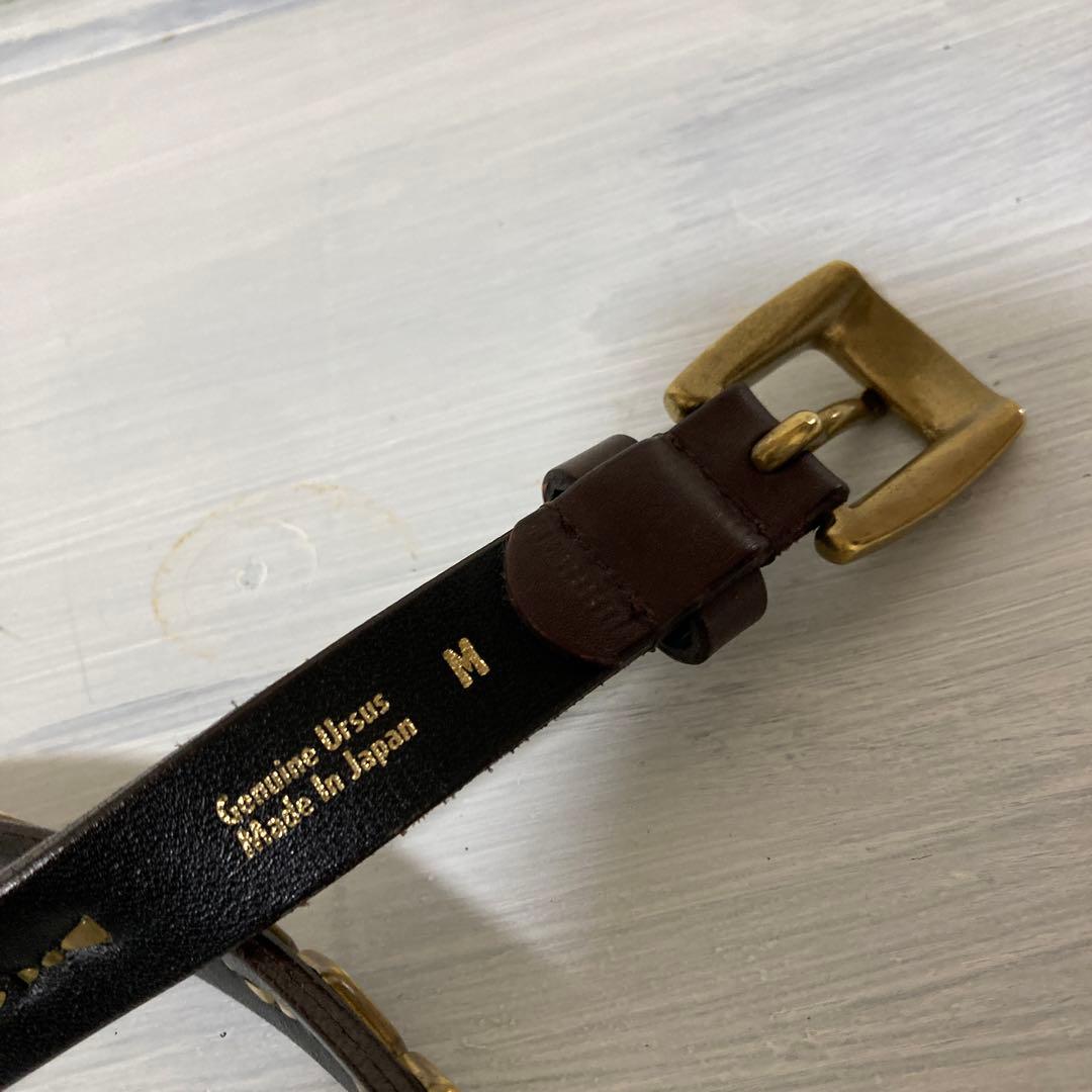 レザー　スタッズ　エイプ　ゴールド　ベルト　アーカイブ