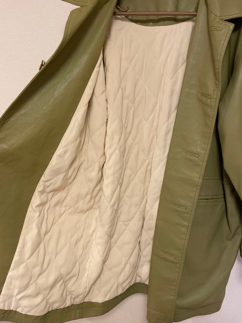 【TODAYFUL(トゥデイフル)】エコレザーオーバージャケット