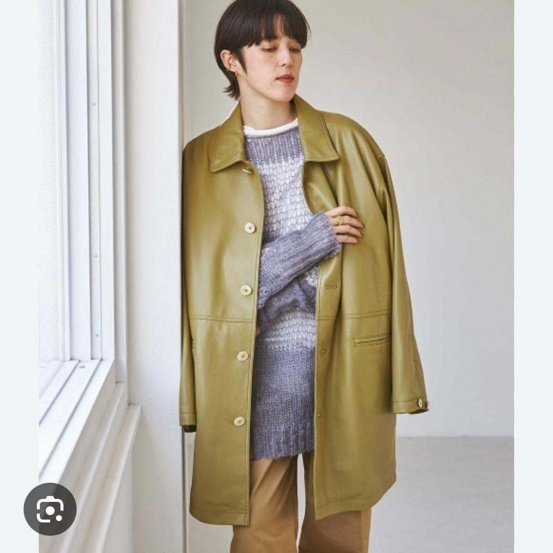 【TODAYFUL(トゥデイフル)】エコレザーオーバージャケット