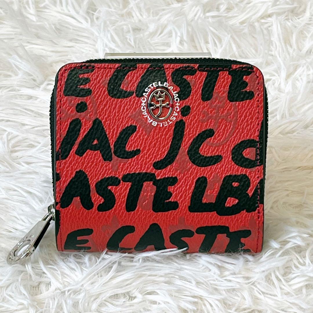 ✨未使用級✨ CASTELBAJAC 財布 二つ折り レッド ブラック 大人気