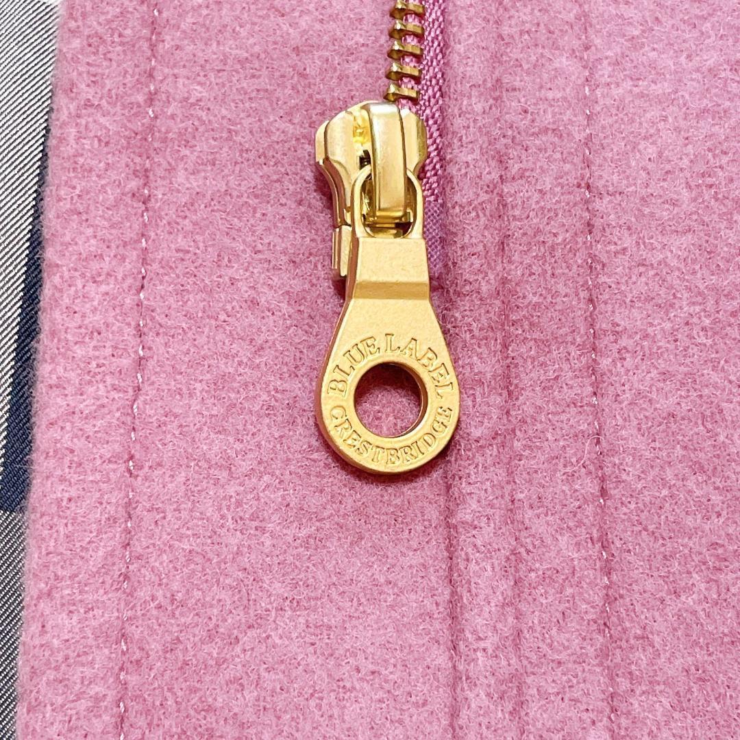 ブルーレーベル　水牛トグル　メガチェック　バイルメルトン　ダッフルロングコート