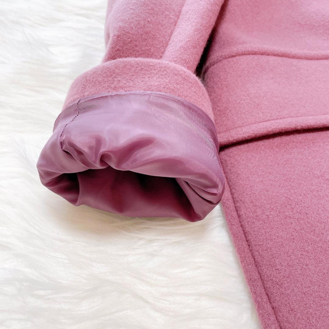 ブルーレーベル　水牛トグル　メガチェック　バイルメルトン　ダッフルロングコート