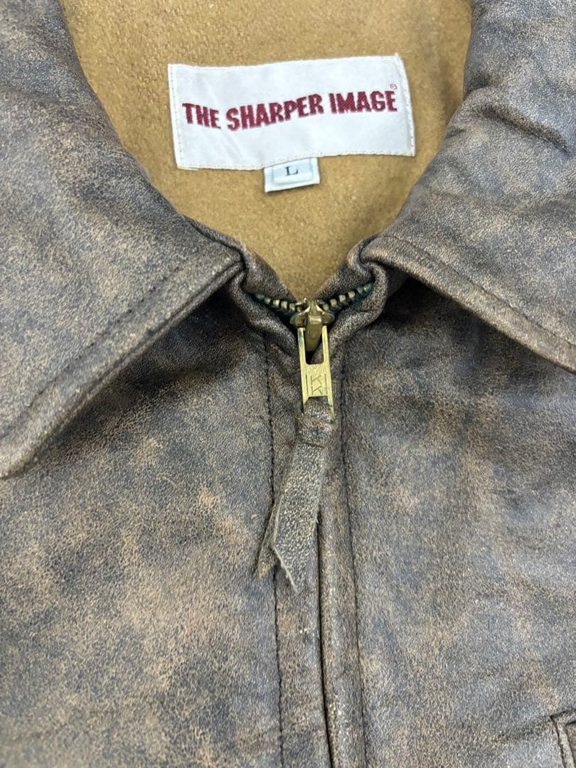 THE SHARPER IMAGE 本革 レザージャケット 短丈 ヴィンテージ