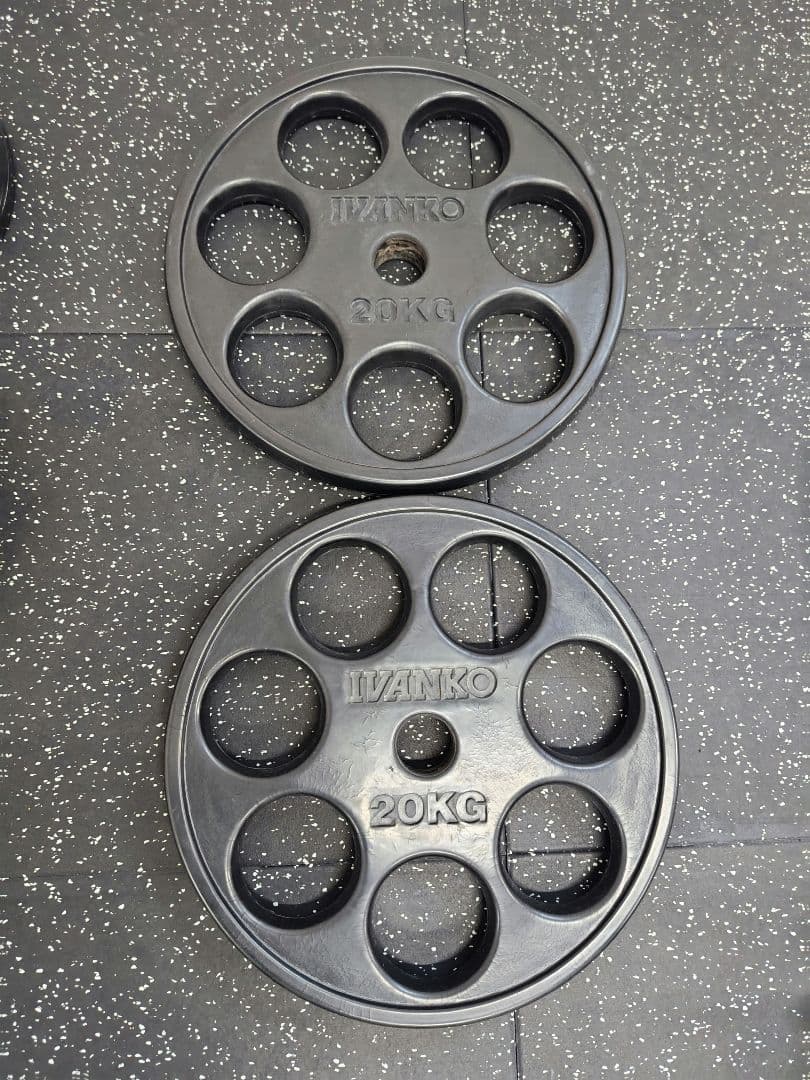 IVANKO オリンピックプレート 105kg＋アイロテック プレートツリー