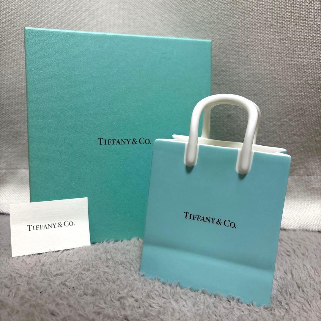 ティファニー ショッピングバッグ型 陶器 オーナメント
