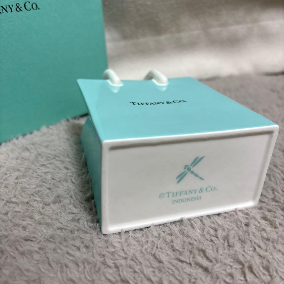 ティファニー ショッピングバッグ型 陶器 オーナメント