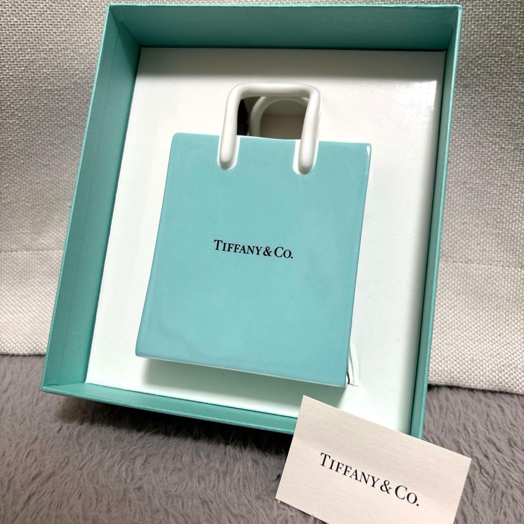 ティファニー ショッピングバッグ型 陶器 オーナメント