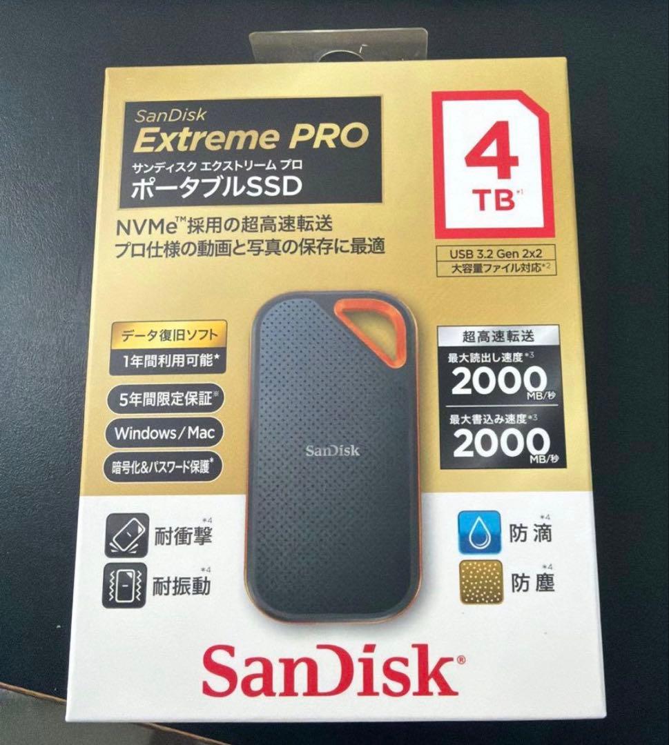 SanDisk Extreme PRO ポータブルSSD 4TB