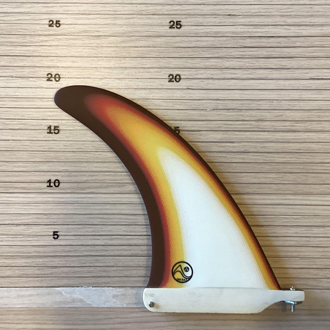 新品未使用シングルフィン7.5インチ　ホワイト×ブラウン スクリュー付き
