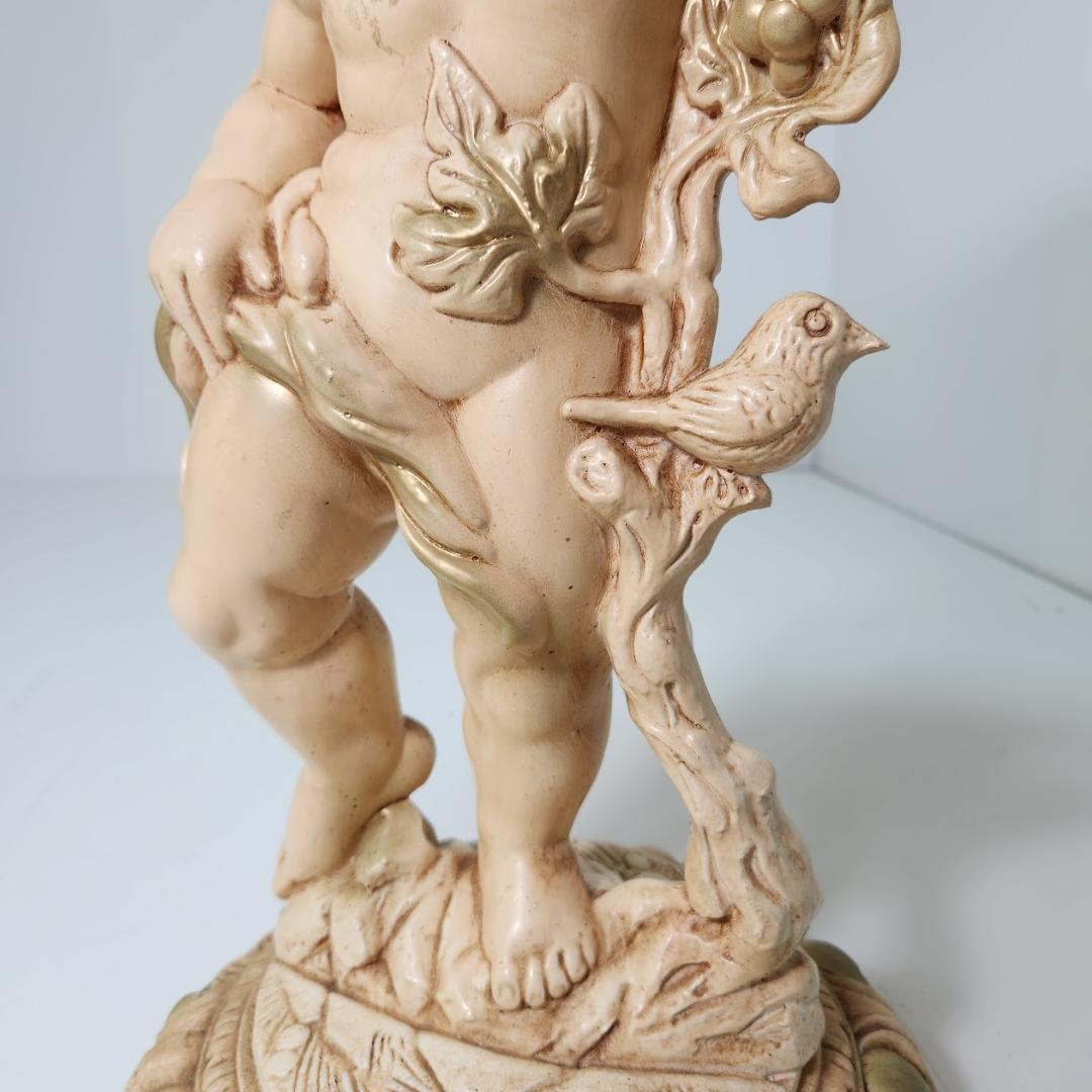 天使のテーブル　西洋アンティーク調　サイドテーブル　花台飾り台　天使の飾り台