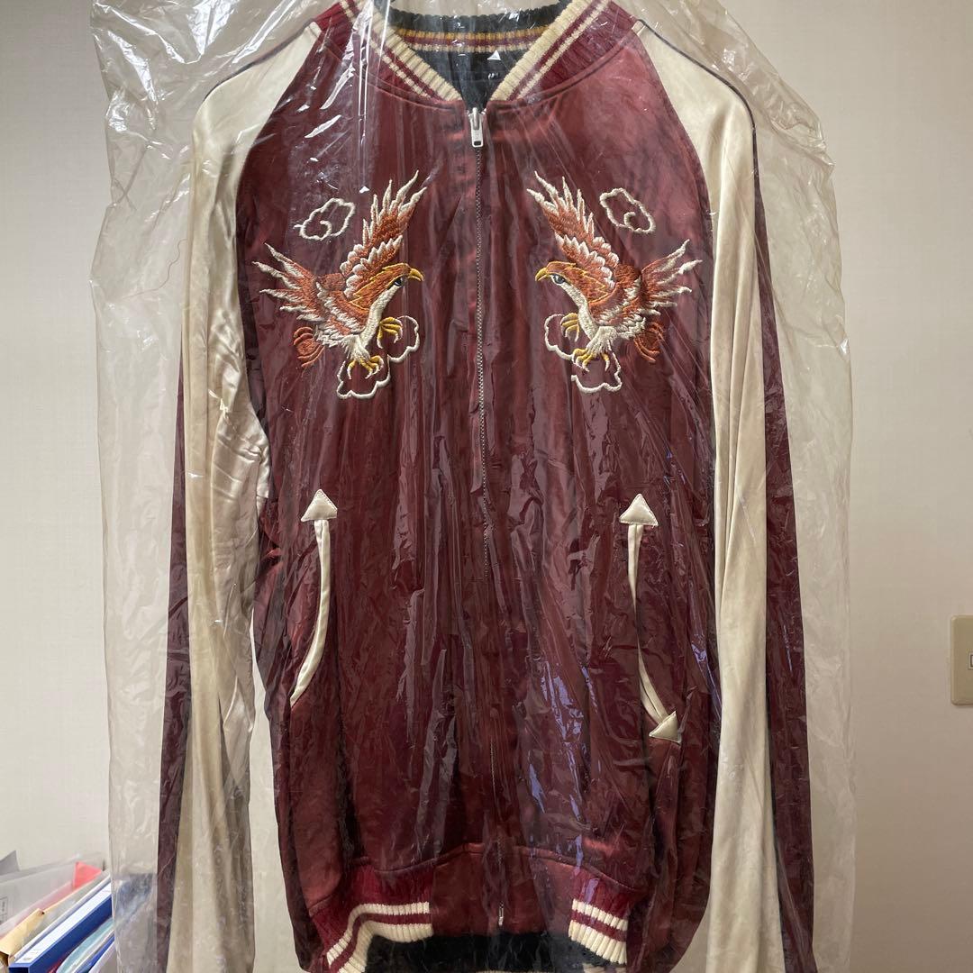 The FLATFEAD フラットヘッドスカジャン 刺繍 鷲 地図 美品