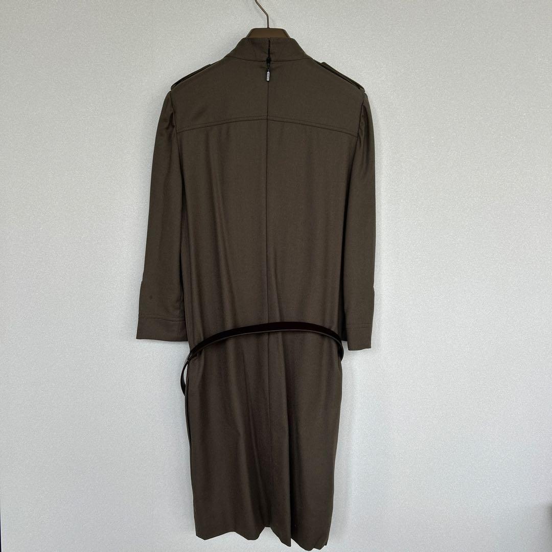 GUCCI グッチ　ベルト付ミリタリーワンピース　36サイズ