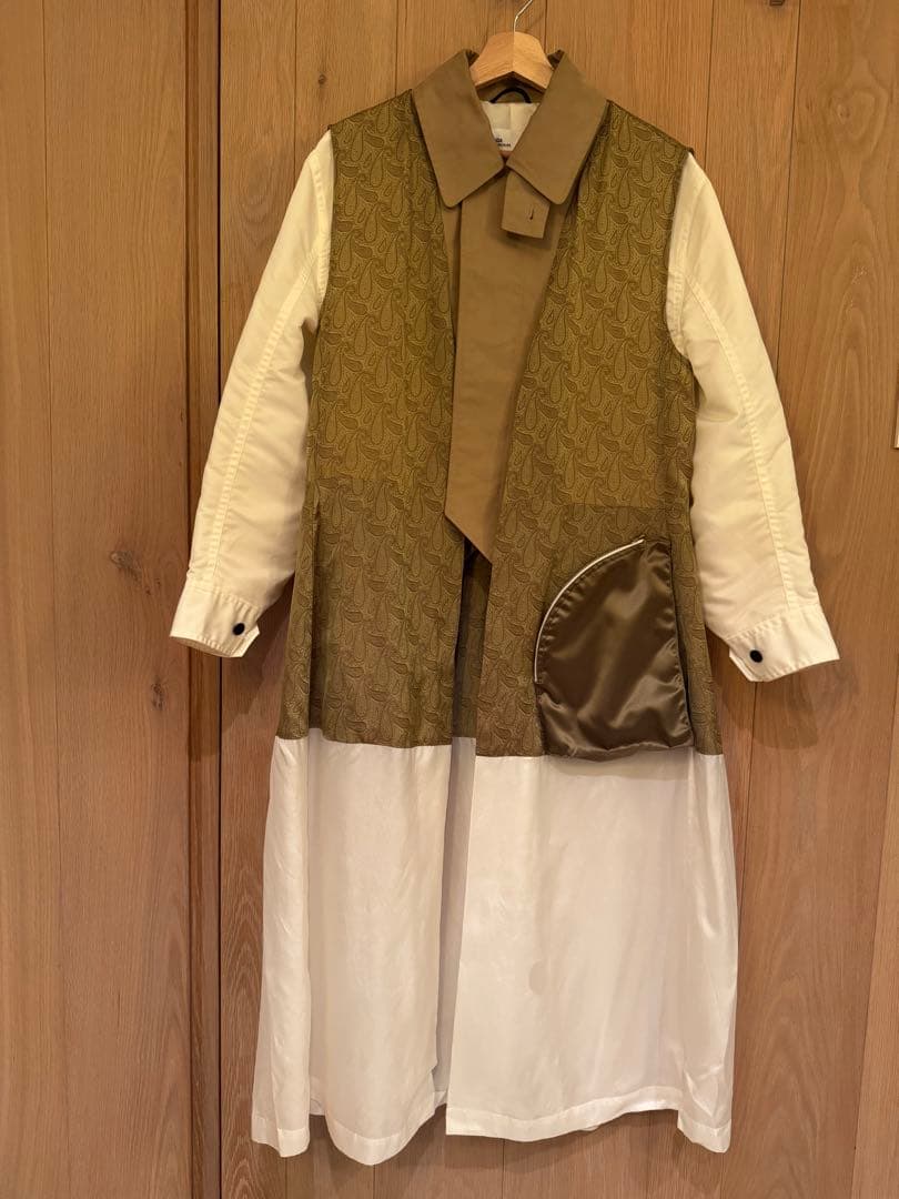 【ちゃこTOGA】美品　ドッキングコート ベージュ ホワイト