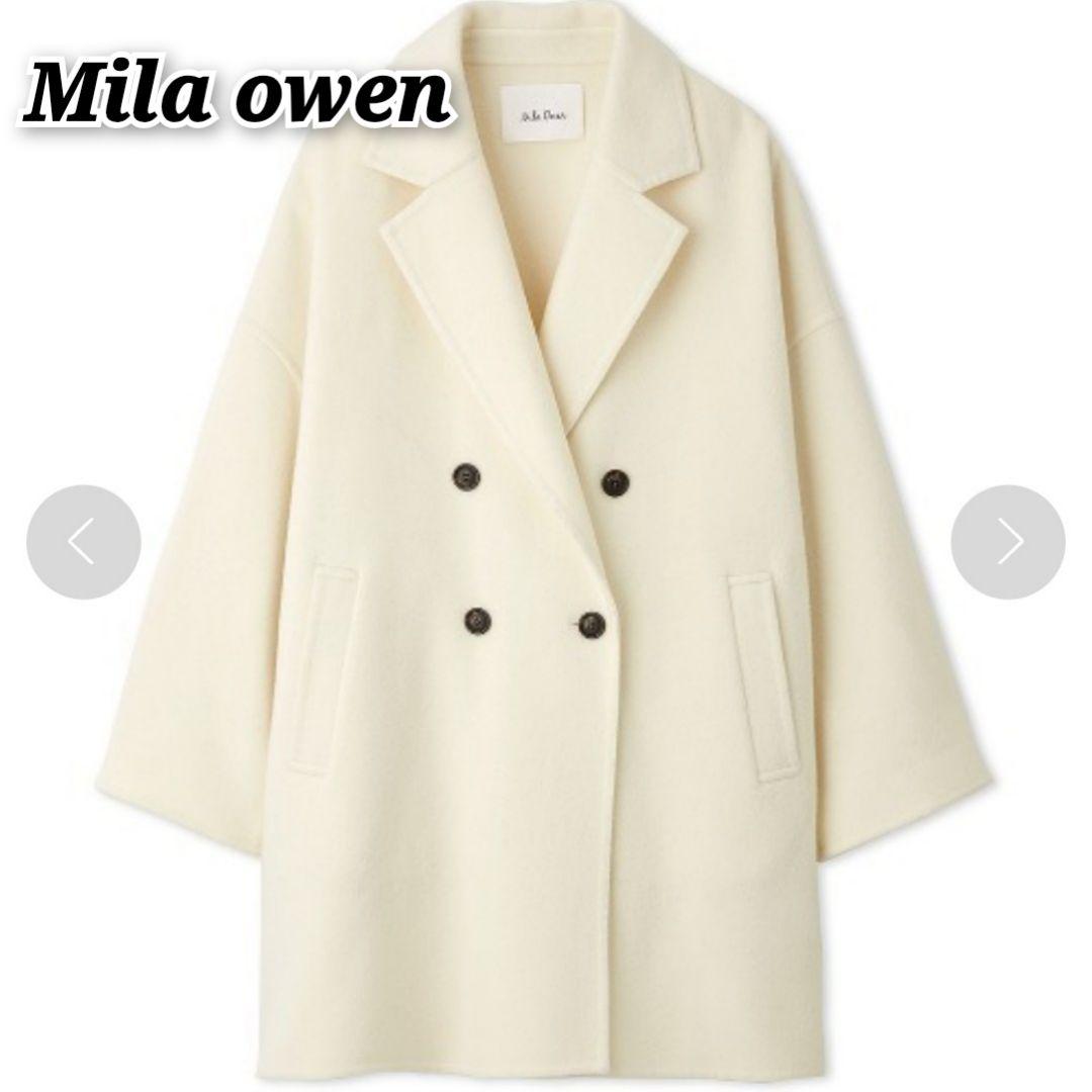 ✨完売品✨MilaOwen ワイドシルエットダブルブレストコート アイボリー